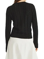 Cotton Dazzling Double Cable Cardigan