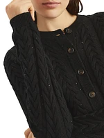 Cotton Dazzling Double Cable Cardigan