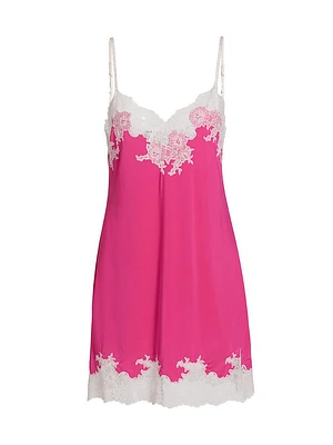 Enchant Floral Lace-Trimmed Chemise