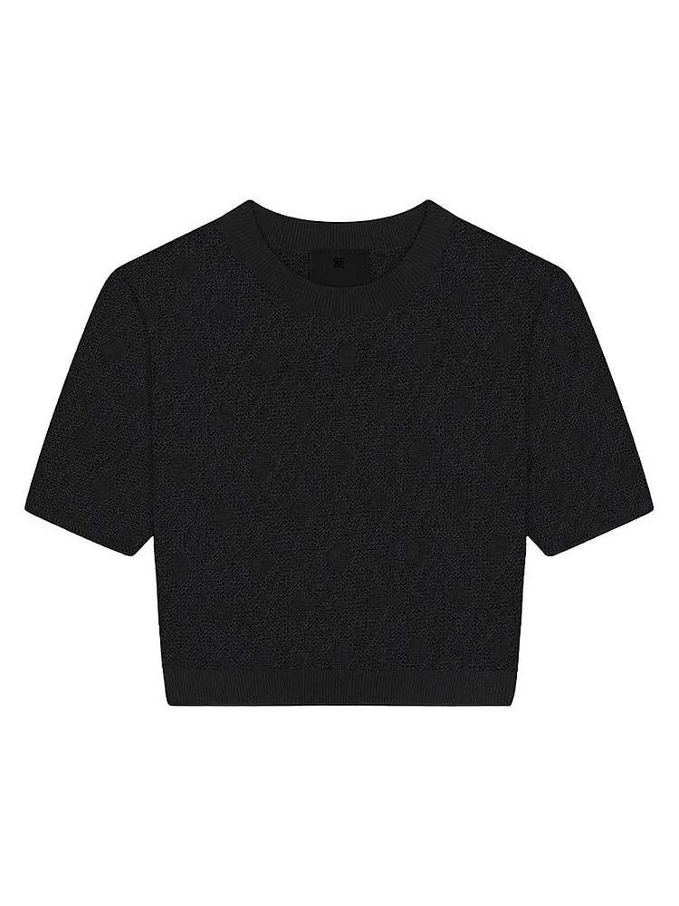 Cropped Sweater Monogram 72 Jacquard