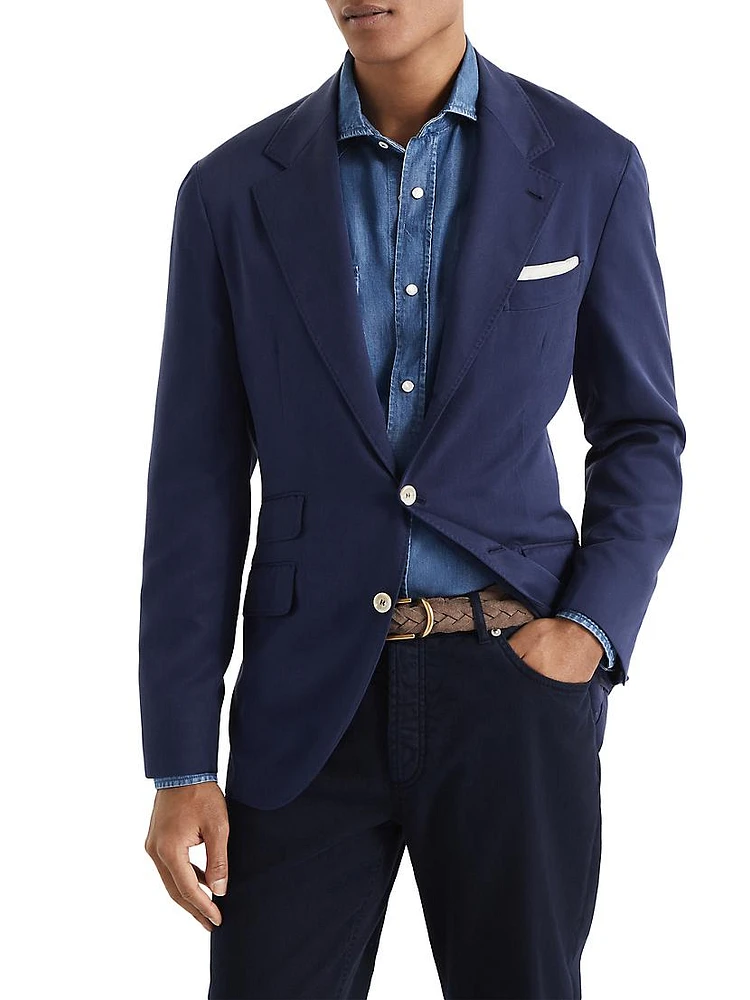 Délavé Silk Twill Deconstructed Cavallo Blazer