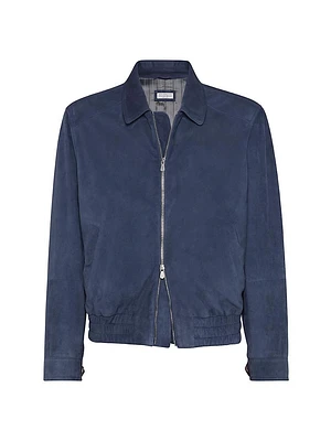 Suede Bomber Jacket
