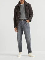 Cashmere English Rib Sweater with Raglan Sleeves