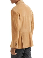 Country Suede Blazer with Shawl Lapels