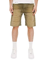 Distressed Patchwork Denim Shorts