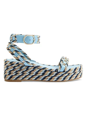 Rockstud Flatform Sandals Calfskin 45MM