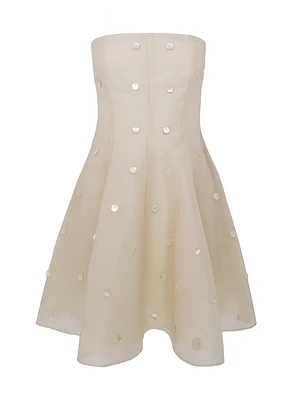 Sable Organza Fit & Flare Minidress
