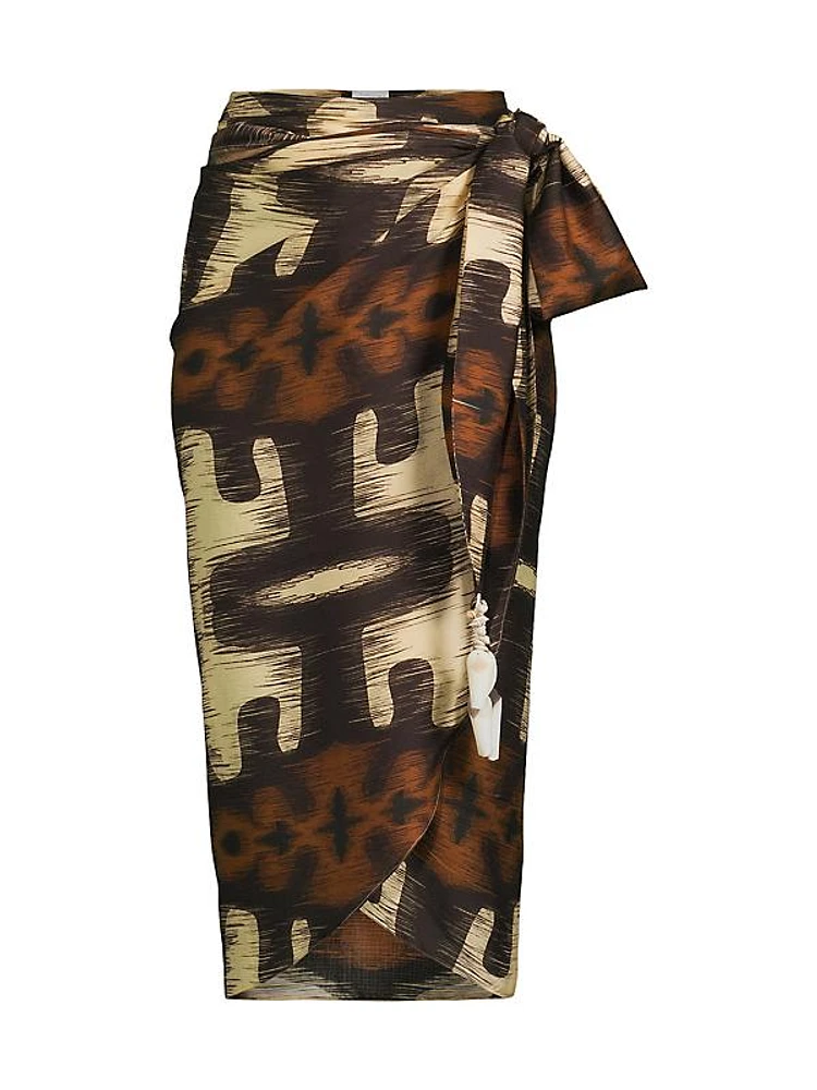 Martellato Cotton & Silk Midi-Skirt