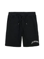 Tennis Logo Cotton Waffle-Knit Shorts