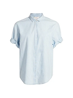 Channing Cotton Chambray Button-Front Shirt