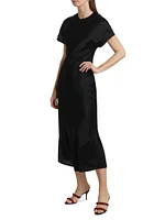 Chiclana Dakota Silk A-Line Midi-Dress