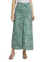 Baradero Anna Ruched Abstract Midi-Skirt
