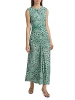 Baradero Anna Ruched Abstract Midi-Skirt