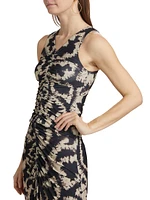 Santa Rita Ruched Abstract Top