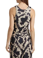 Santa Rita Ruched Abstract Top