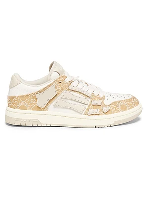 Glitter Leather Skel Top Low-Top Sneakers