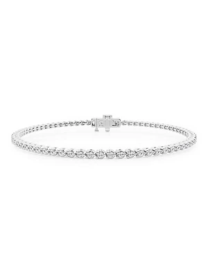 14K Gold & Natural Diamond Tennis Bracelet/1.00-10.00 TCW