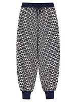 Toute La V Jacquard Wool Knit Pants