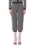 Toute La V Jacquard Wool Knit Pants