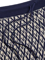 Toute La V Jacquard Wool Knit Pants