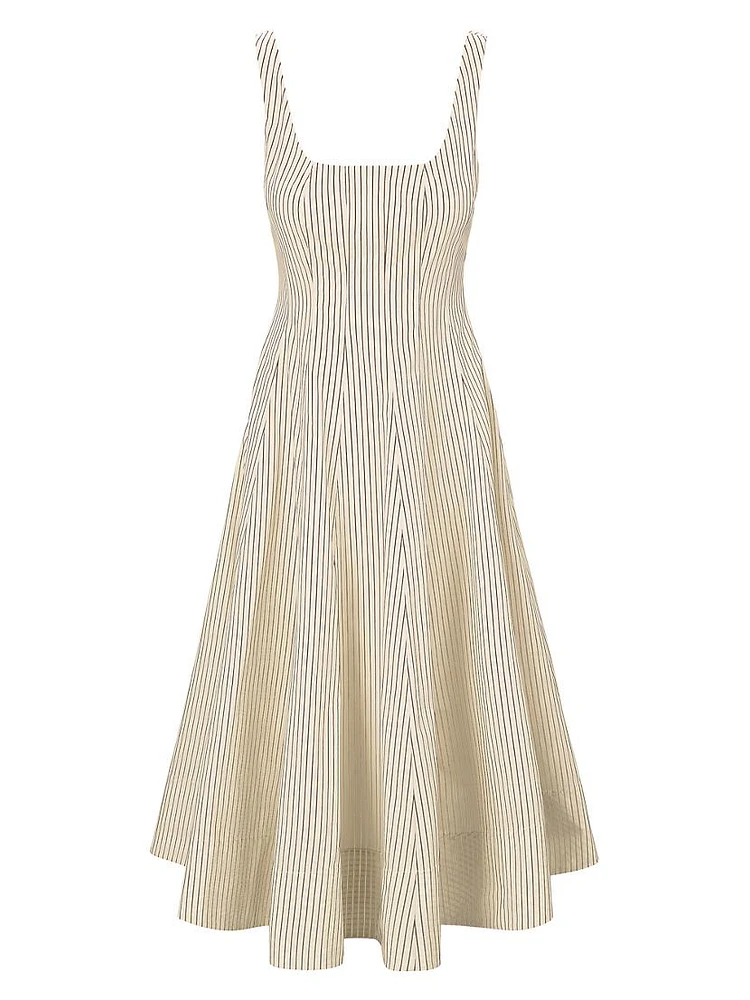 Wells Striped Sleeveless Fit & Flare Dress