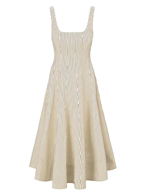 Wells Striped Sleeveless Fit & Flare Dress
