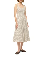 Wells Striped Sleeveless Fit & Flare Dress