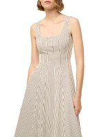 Wells Striped Sleeveless Fit & Flare Dress