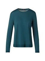 Cashmere-Silk Knit Sweater
