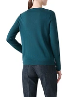 Cashmere-Silk Knit Sweater