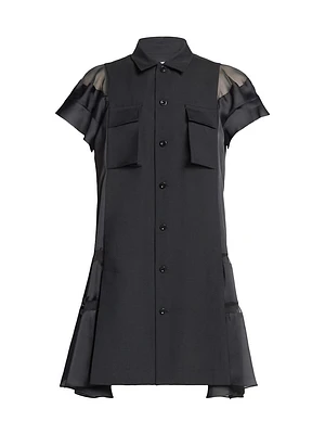 Suiting Satin Minidress
