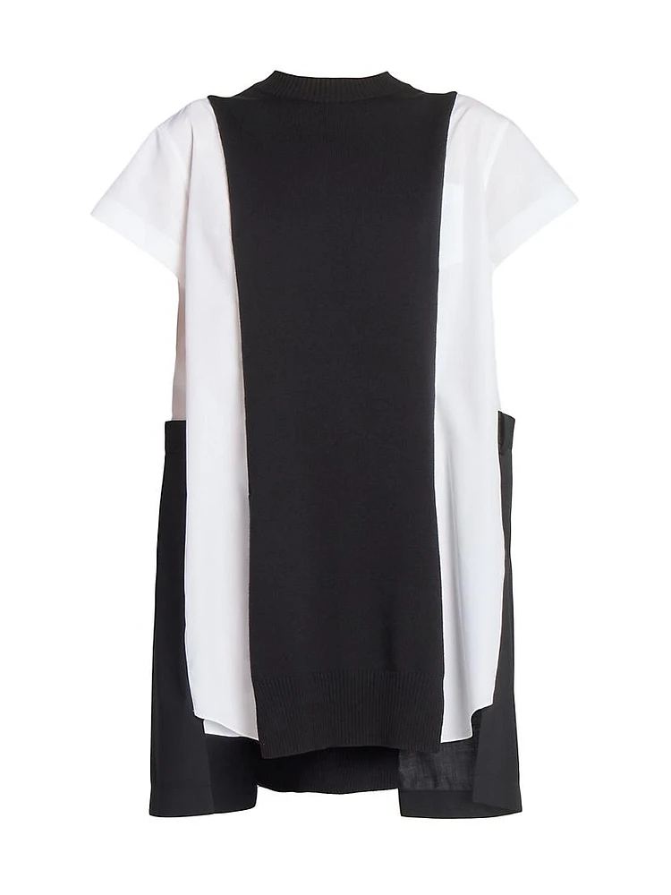 Poplin Knit Minidress