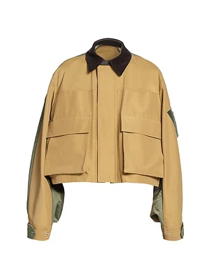 Grosgrain Nylon Twill Blouson Jacket