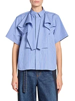 Poplin Short-Sleeve Boxy Shirt
