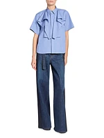 Poplin Short-Sleeve Boxy Shirt