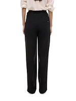 Double-Pleated Wool Trousers