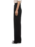 Double-Pleated Wool Trousers