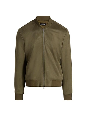 Maverick Faux Suede Bomber Jacket