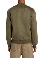 Maverick Faux Suede Bomber Jacket