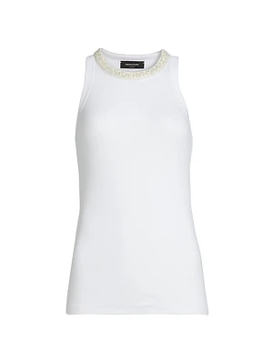 Embellished Neck Tank