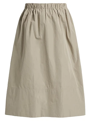 Micro Faille Midi-Skirt