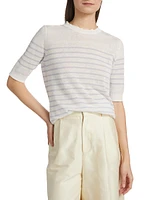 Striped Linen-Cotton T-Shirt
