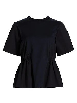 Mix Media Tucked T-Shirt