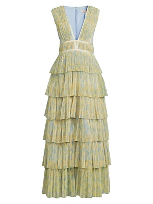 Amora Floral Tulle Tiered Gown