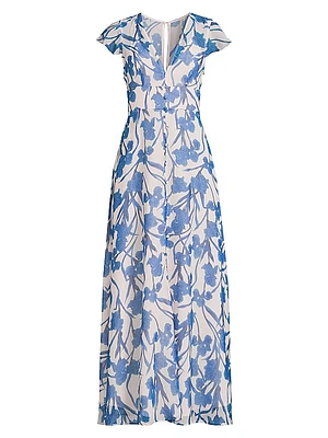 Nia Floral A-Line Maxi Dress