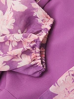 Sadey Floral Tie-Waist Midi-Dress