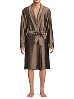 Logo Jacquard Silk-Blend Robe
