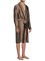 Logo Jacquard Silk-Blend Robe