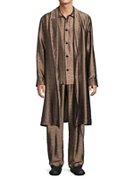 Logo Jacquard Silk-Blend Robe