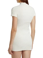 Luka Rib-Knit Cotton Minidress